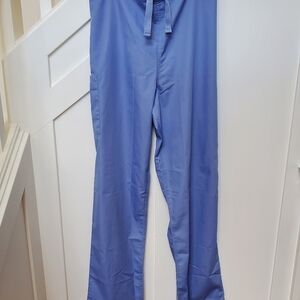 Very tall Extra long pull on drawstring Baby Blue scrub pants NWOT  XL Unisex